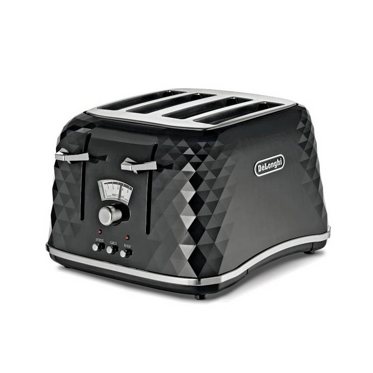 De'Longhi CTJ4003 Brillante 4 Slice Toaster - Black