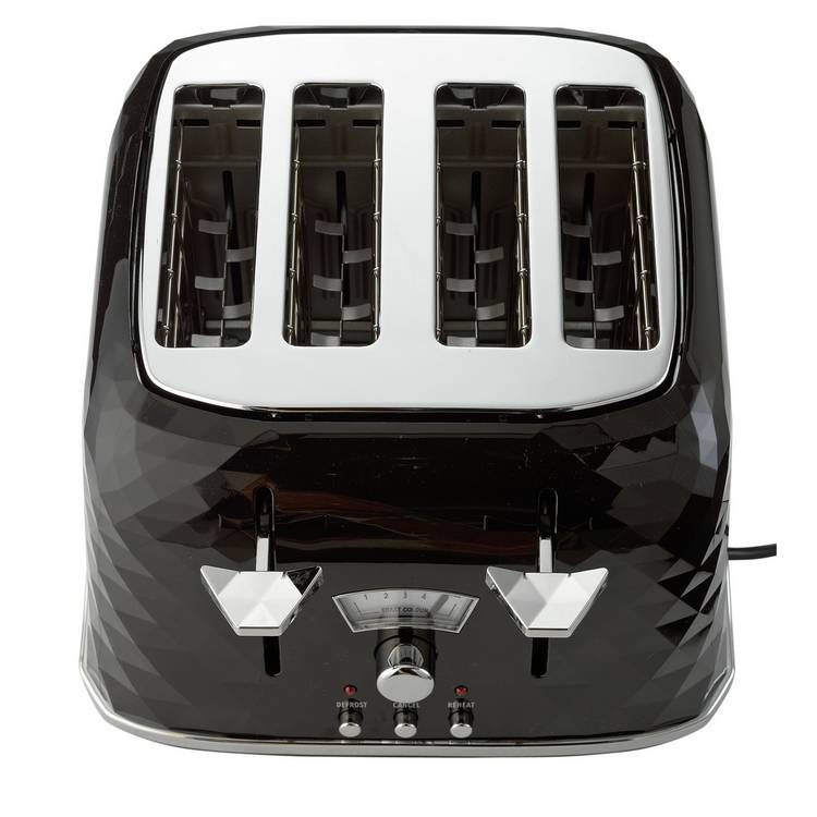 De'Longhi CTJ4003 Brillante 4 Slice Toaster - Black