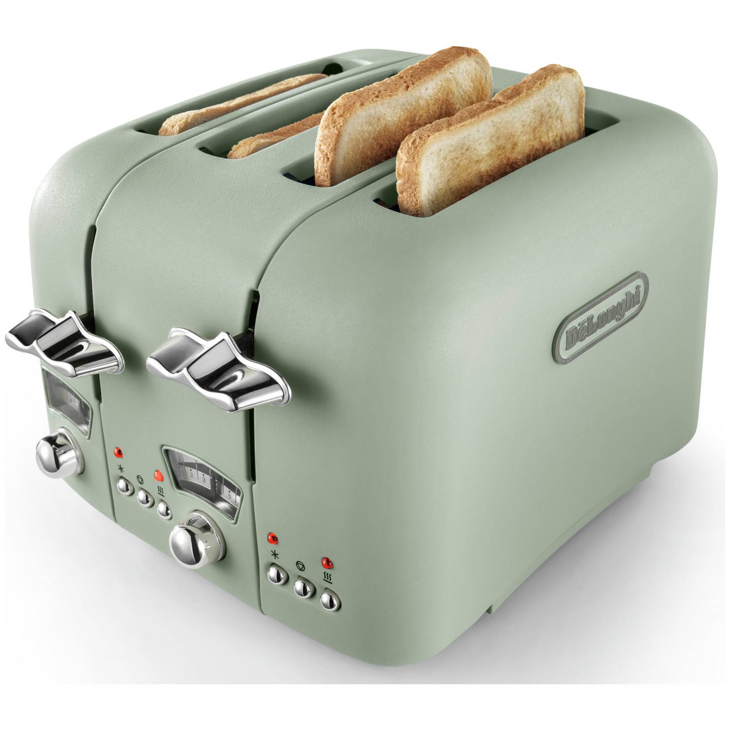 De'Longhi CTO4.GR Argento Flora 4 Slice Toaster - Green