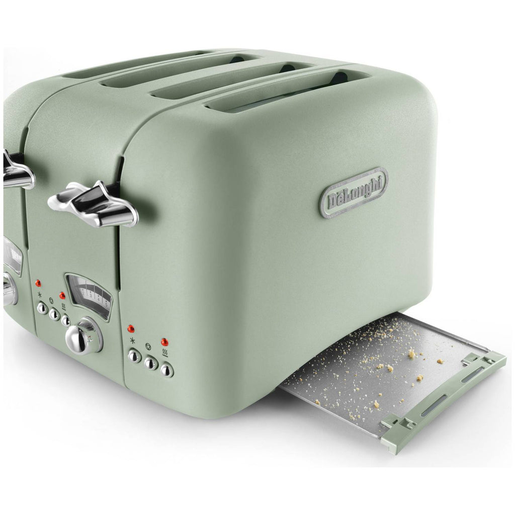 De'Longhi CTO4.GR Argento Flora 4 Slice Toaster - Green
