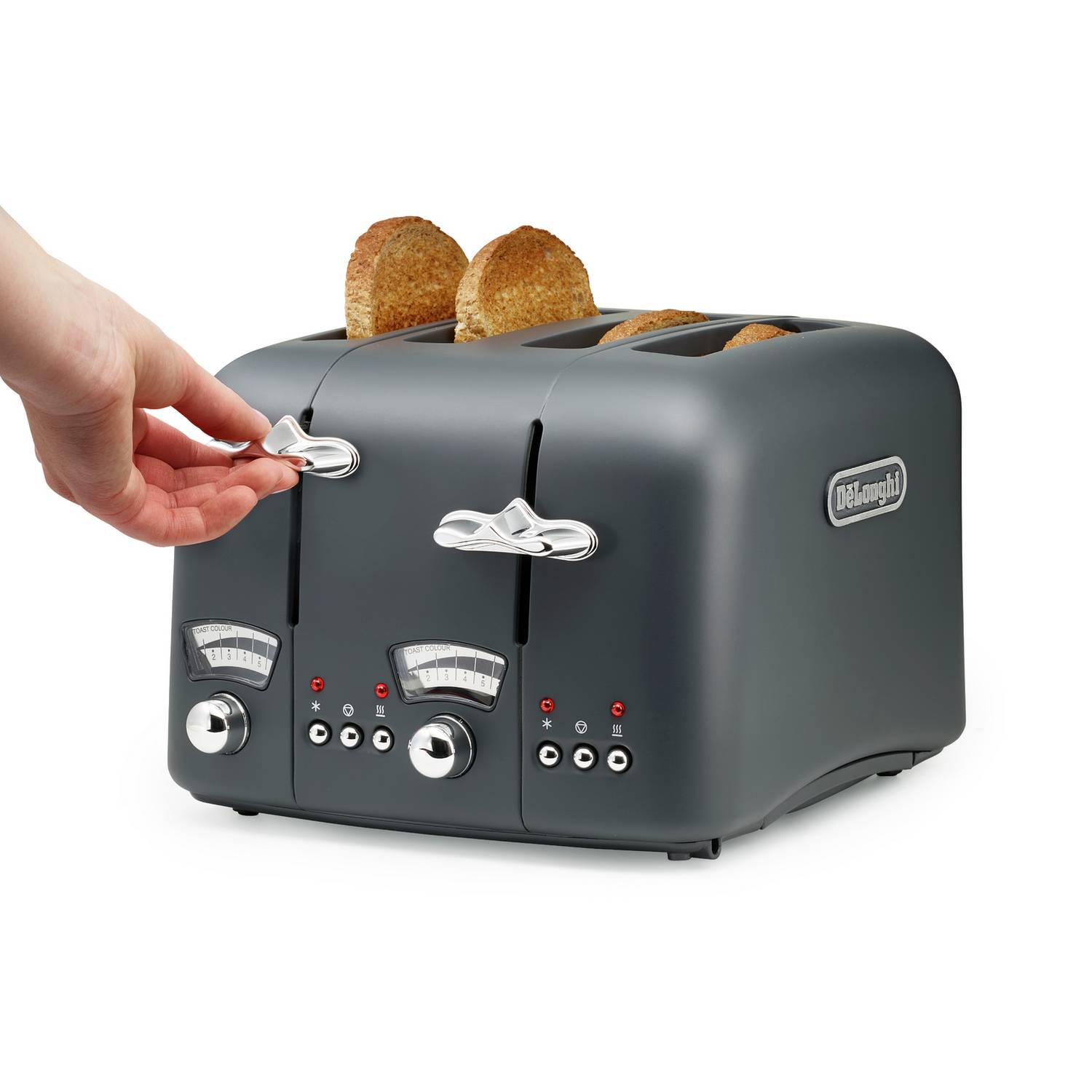 De'Longhi CT04.GY Argento Silva Toaster - Grey